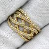 NON BRAND - Mesh DiamondRing ring 18K Yellow Gold/diamond #12(JP Size) Array