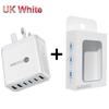 55W QC 3.0 Six-Port Fast Mobile Charger with PD, USB Ports, EU/US/UK Compatibility