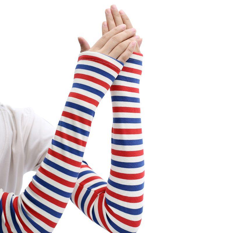 

Heattech Нарукавники Женские Мужские Осенне-Зимние Длинные Перчатки Налокотники Рукав для Руки Утепленные Флисовой Подкладкой Высокая Эластичность Тонкие Половина Пальца Рукав для Руки Blue red Stripes (straight) One size