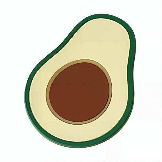 

Cartoon Fruit Coaster Heat-Resistant Non-Slip PVC Drink Mat Multipurpose Table Mats Cute Pineapple Avocado Design Mat for Cups Mugs Kitchen Desk Decor Avocado