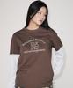 UNIVERSE GARMENT Layered Graphic Long Sleeve T-Shirt_Brown