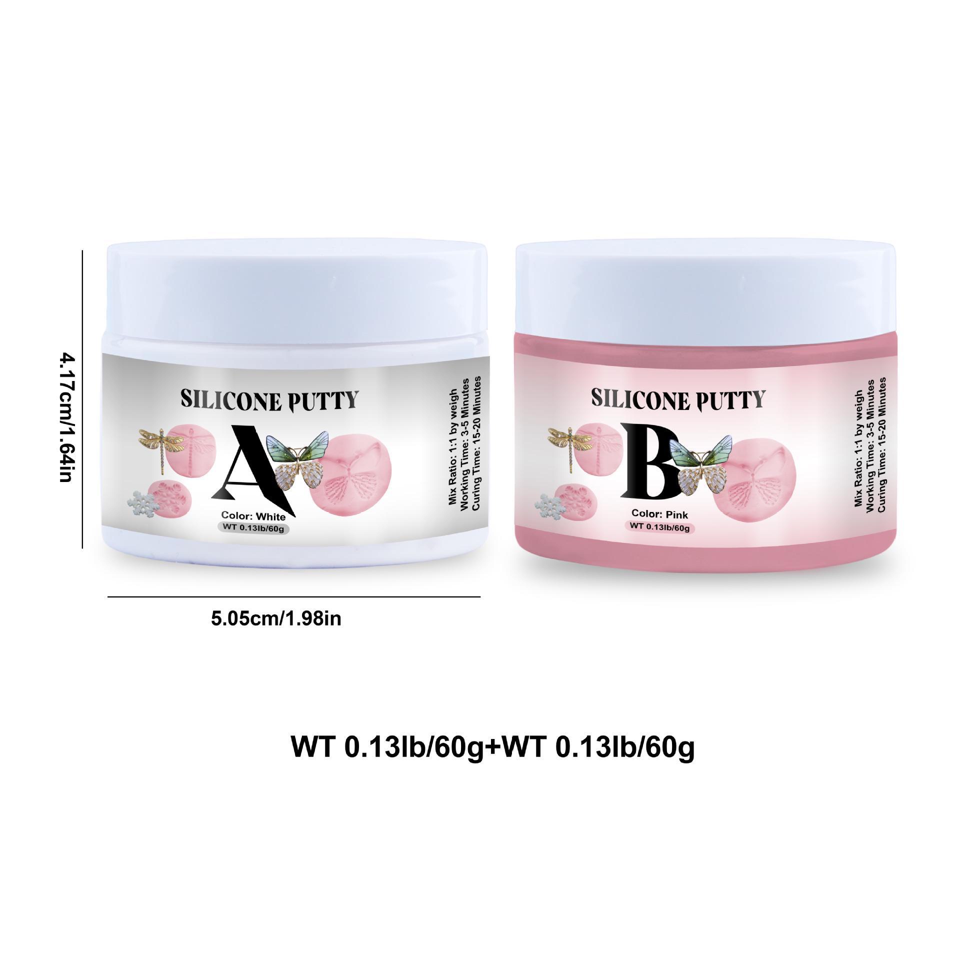 

Силіконова глиняна форма для швидкого затвердіння для ручного замішування ґрунту 60g рожевий