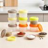 4Pcs Small Stackable PP Mini Storage Jars Airtight Leakproof Lids Portable for Spice Baby Food Camping Use