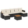 VidaXL Garden Lounge Set with Cushions 8 Pcs, Patio Sofas, Patio Furniture Set, Outdoor Furniture, Black 3226238