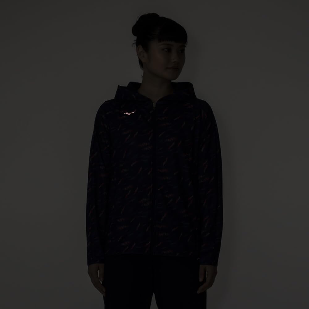 Training Wear Dry Aeroflow Hoodie Parka Highly Breathable Material Sweat Absorbent Quick Drying Jersey 32MCB310 Medieval Blue [Mizuno] Women's