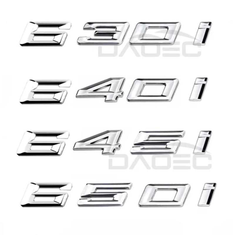 1Pc New Numbers Letters ABS Emblem Badge Decal for 6 Series Car Trunk E63 E64 F06 F12 Logo Sticker