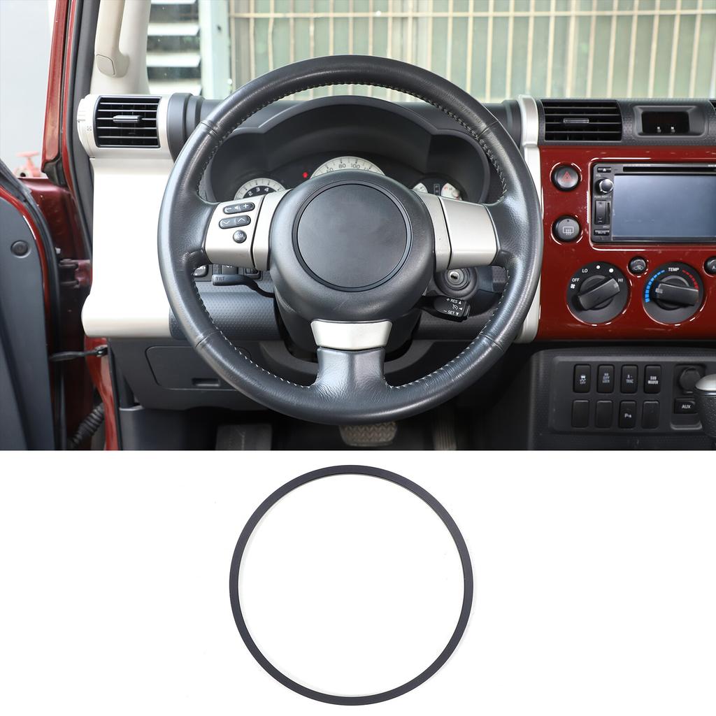 Black Alloy Steering Wheel Center Trim Ring For Toyota FJ Cruiser 2007-21