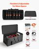 Electronic Drum Kit Bag, 600D, Padded Drum Bag with Wheels, Large 920 x 420 x 410 mm Interior, Lightweight Travel Case with Detachable Dividers, and