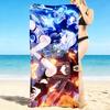 1Pc Fantasy Girl Flames Beach Towel Quick Dry Multiuse For Beach Pool Gym Yoga Home Travel Christmas Halloween Xmas Gift S1638