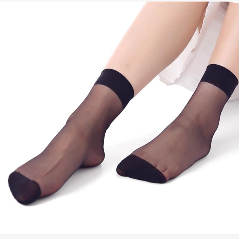 10 Pairs Women's Crystal Sheer Ankle Socks Anti Snags Comfortable Invisible Formal Ultra Thin Socks for Everyday Wear