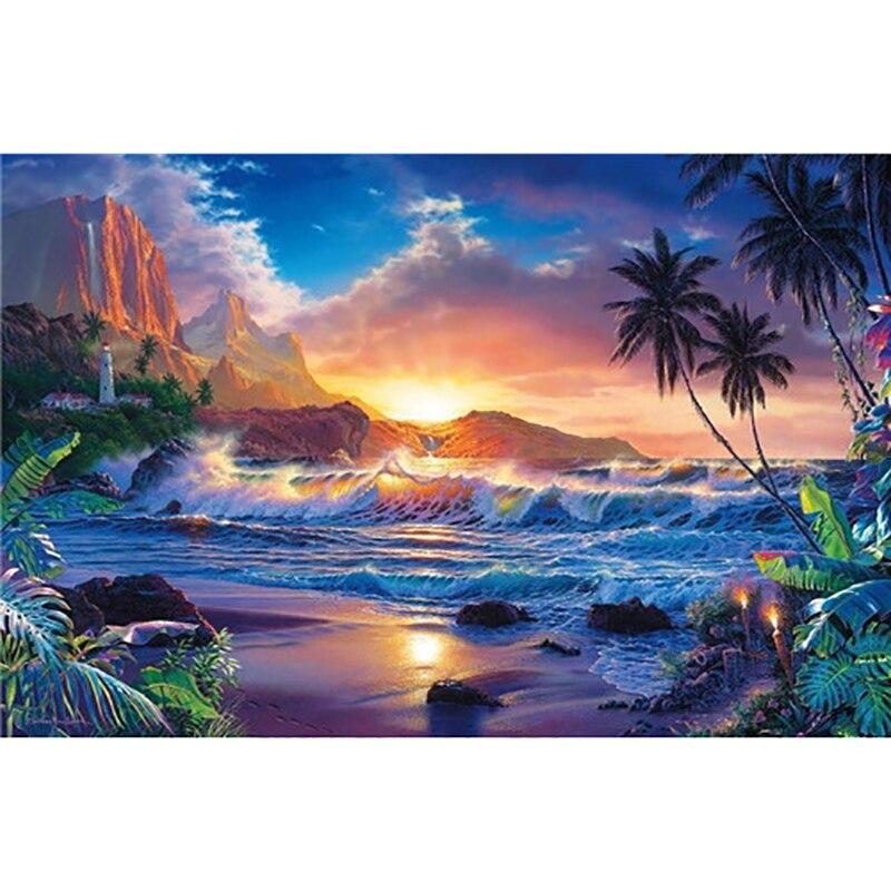 5D DIY Diamond Painting Kit Coconut Tree Diamond Embroidery Rhinestones Decorations for Home