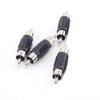 4 Pcs/lot Dual RCA Male To Male RCA Coupler Connector Adapter AV Cable Plug CCTV Connector Video Audio