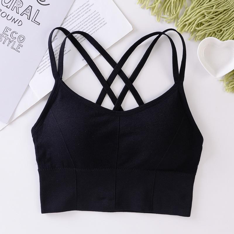 Sutiã esportivo feminino cropped respirável anti-suor sem costura top fitness sutiã de ioga top cropped à prova de choque push up top de treino de academia para meninas