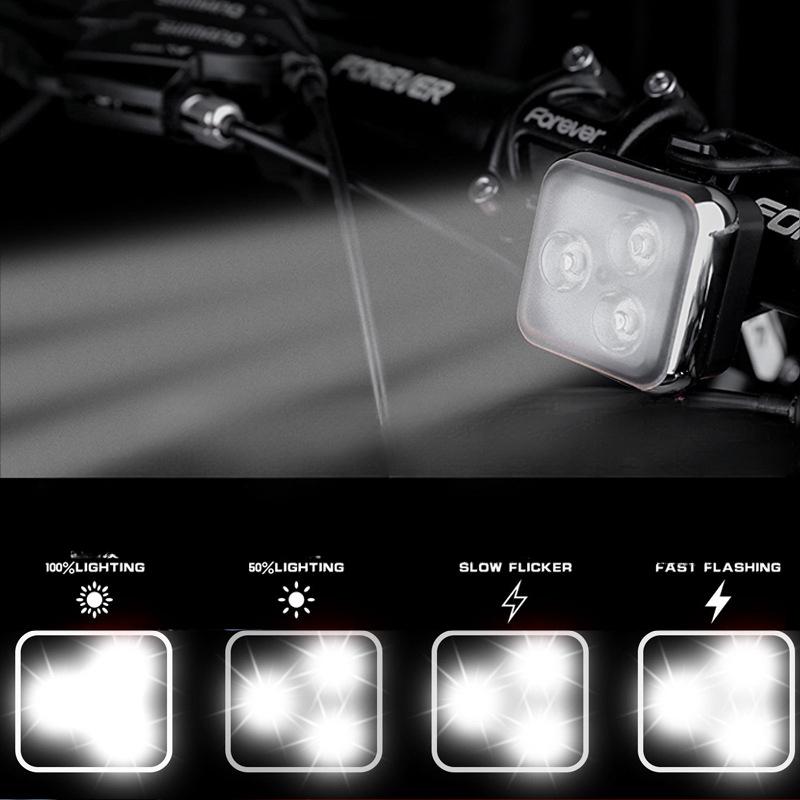 Nové 5ledové světlo na kolo USB dobíjecí venkovní noční výstražné světlo na kolo vybavené sadou zadních světlometů