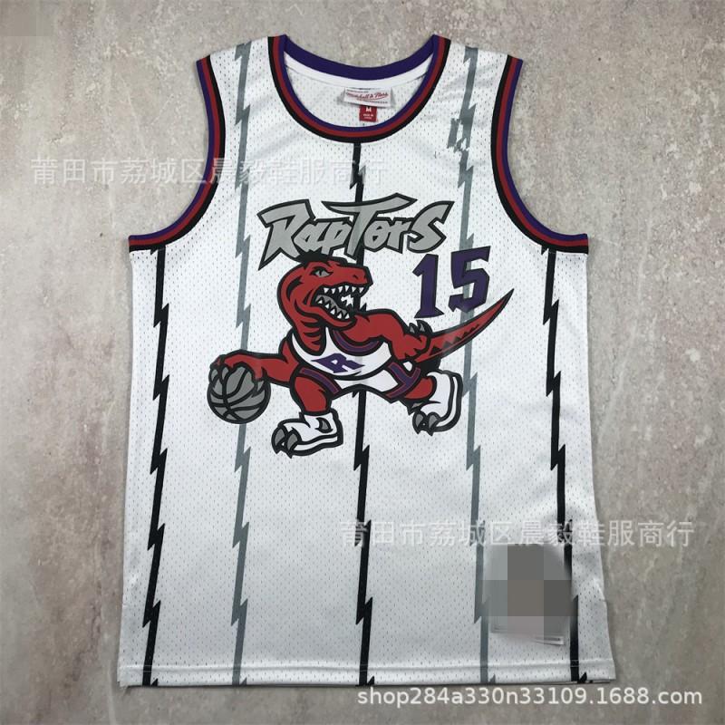 Retro Koszulka do Koszykówki NBA Toronto Raptors 1 McGrady 15 Carter Mieszanka Bawełny Unisex Odzież Sportowa Jesień Zima