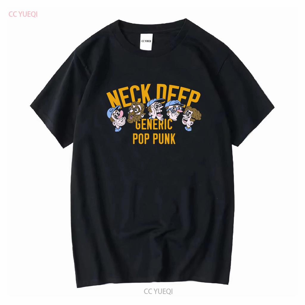 Neck Deep Band Pop Punk Schwarzes T-Shirt UNISEX Alle Größen S bis XL TAModel Vintage Gewaschen Grafik Leicht Stilvolle Mode