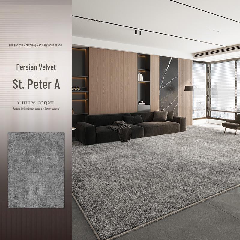 2025 Luxury Gray Wash-Free Carpet: Minimalist, Wipeable Sofa & Bedroom Mat