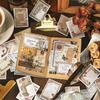 1book/50Pcs Aesthetic Vintage Collage Stickers Book Retro DIY Handmade Album Scrapbooking Decorative Paper Supplies