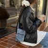 Retro washed denim mobile phone bag casual messenger bag