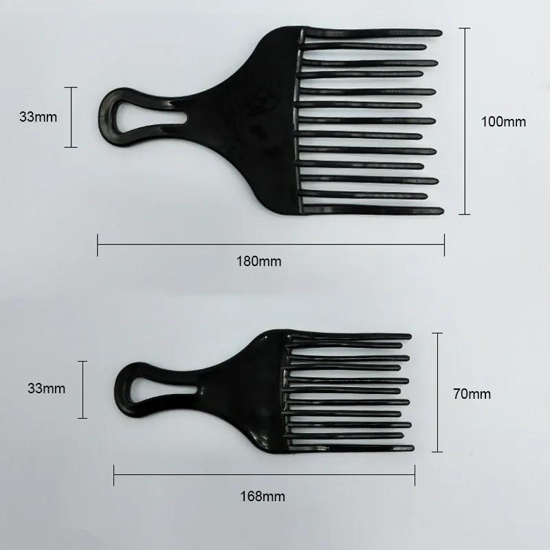 1Pc Pro High& Low Gear Comb Insert Afro Hair Pick Big Tooth Comb Hair Fork Plastic Curl Hairbrush Anti-static Hair Styling Tool
