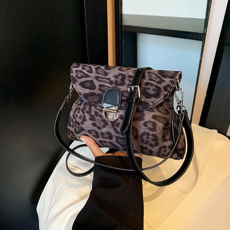 Nischendesign Umhängetasche Damen Tasche strukturierte Schultertasche Damen neue Mode hochwertig Leopardenmuster Tasche