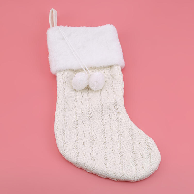 Cute Christmas Knitted Stockings Socks Candy Gift Party Favor Bag Tree Hanging Ornament Home Christmas Decoration