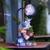 Home Decoration Accessories Garden Statues Sculptures Resin Gnome Figurine Solar Led Lights for Indoor Outdoor Patio Yard Lawn