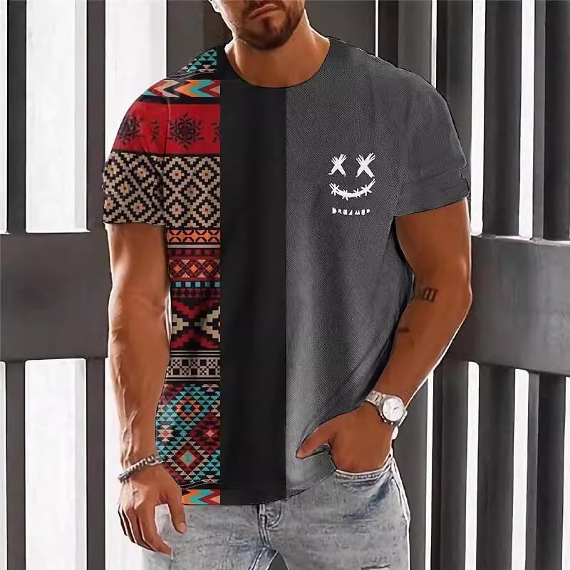 

3D printing of European and American ethnic style T-shirts 6XL