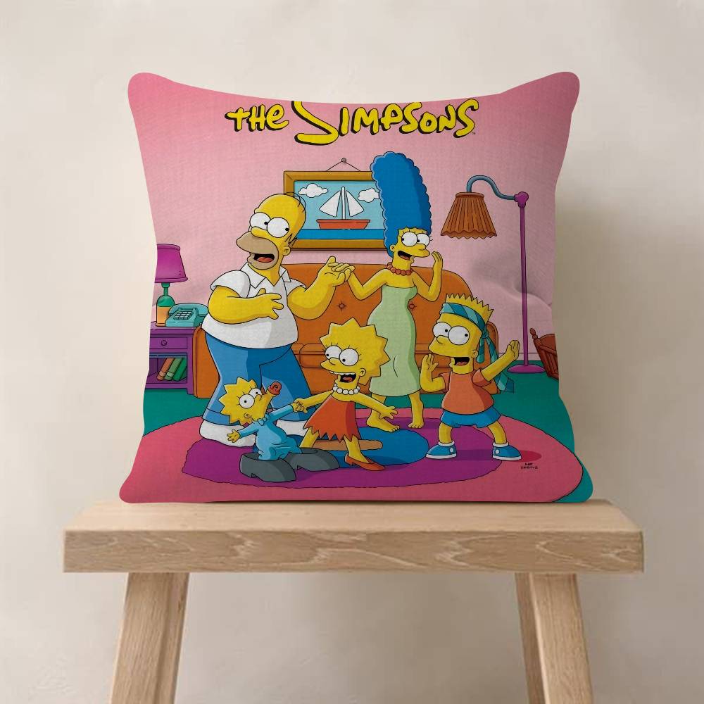 Cartoon The S-Simpsons-es Cushion Cover Inches Farmhouse Decor Home Throw Pillow Covers For Couch Decorations