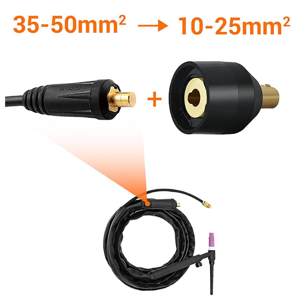 1pc Welding Torch Adapter Converter WP26V 35-50mm To WP17V TIG Welding Torch 10-25mm Conversion Welding Machine Parts