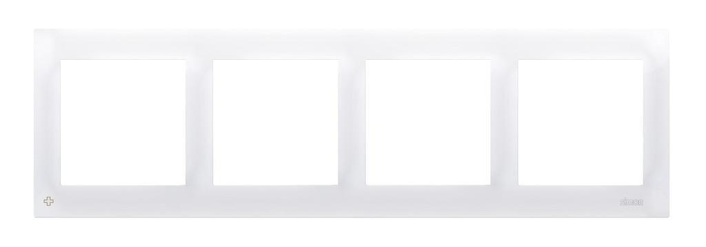 4-gang PREMIUM frame IP20 / IP44, antibacterial white, SIMON54