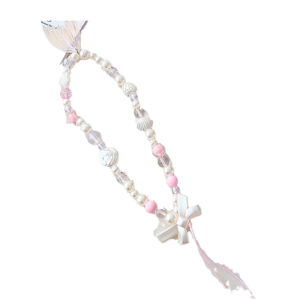Mermaid Bracelet Short Mobile Phone Lanyard Creative Wrist Lanyard Advanced Handmade Bead String Pendant Phone Wrist