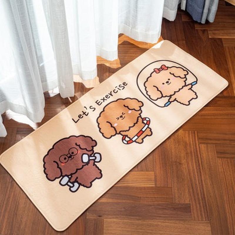 New Cartoon Mat Lovely Animals Shiba Inu Dog Penguin Pattern Carpet Bedroom Living Room Floor Rugs Home Decor Doormat Mat