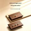 Solid Walnut Wood Wall Switch Socket Retro Brass Toggle Switch 1/2/3 Gang Brazilian Type N Outlet Usb Type-C