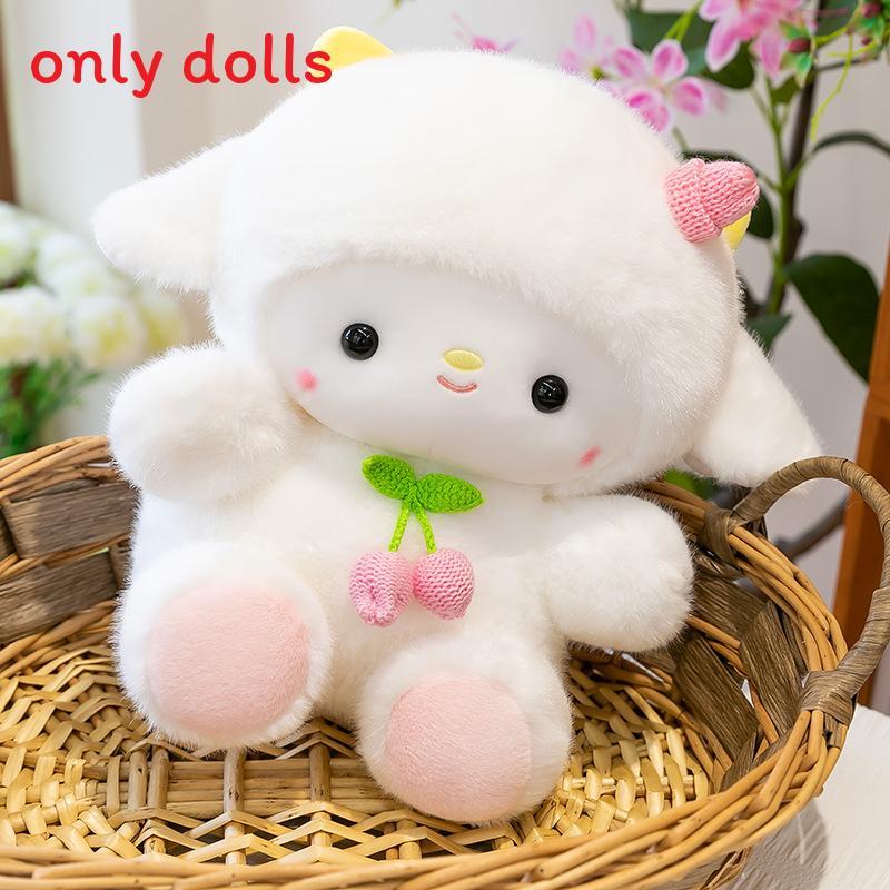

Pile Long Sheep Plush Toy Gift With Cherry Decor For Sleep And Room Decor