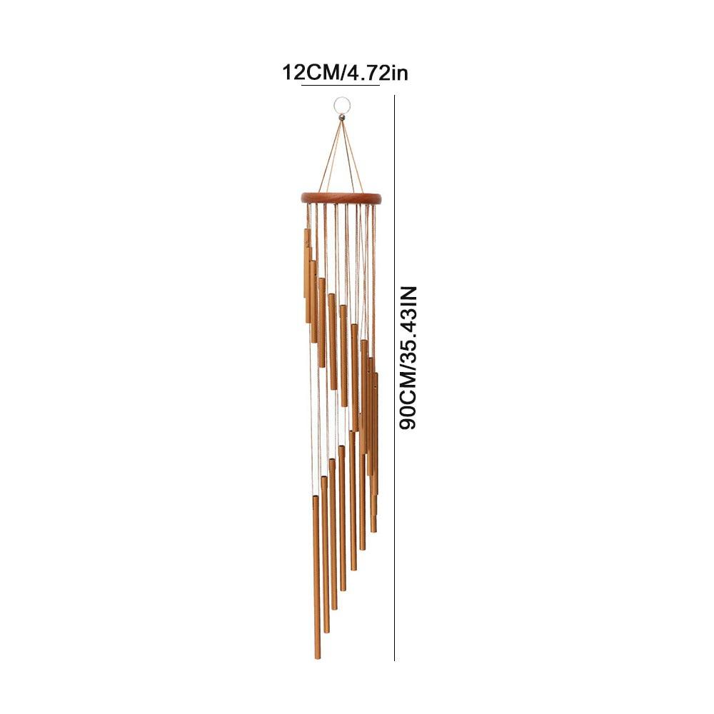Carillón de viento de cobre con colgante para balcón, patio exterior, jardín, decoración del hogar, tubo de Metal, campanas de viento grandes, tubos