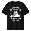 Im Fine Everything Is Fine Melting Snow Christmas In July T Shirt   100% Cotton Funny T-Shirt Round Neck  Tees