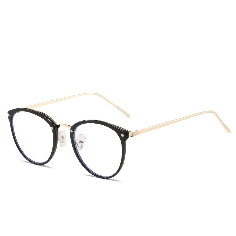 Anti-blue Light Glasses Round Metal Eyewear Women Men High Quality Eyeglasses Blue Light Blocking Man Lady Computer Eyeglasses