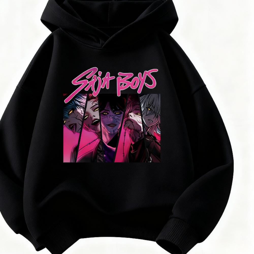 Autumn/Winter Warm K-Pop Demon Hunter Children's Hoodie, Fashionable and Versatile Children's Hoodie Sweatshirt