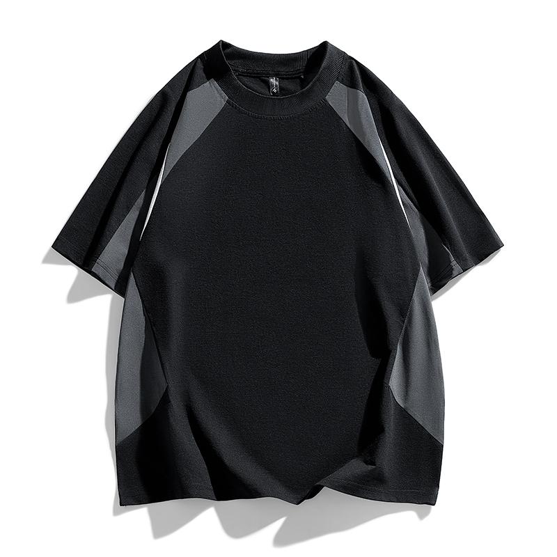 Prayer and Faith Department Omgeslagen Kraag Korte Mouw Mannen Zomer Sneldrogend T-shirt voor Mannen Fitness, Hardlopen, Vrijetijdssporten, Halfmouwige Losse T-shirt M