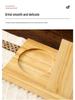 Acacia Wood Triangle Bookshelf & Coaster - Multifunctional Solid Wood Bookshelf for Bedroom or Kitchen with Recipe Rack & Bookmark Holder.