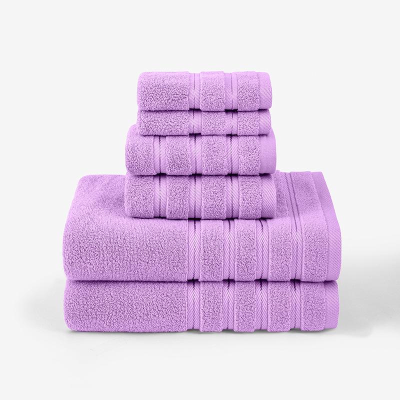 Plain Cotton Six-piece Set of Towels 22 Towels 2 Square Towels Can Be Embroidered