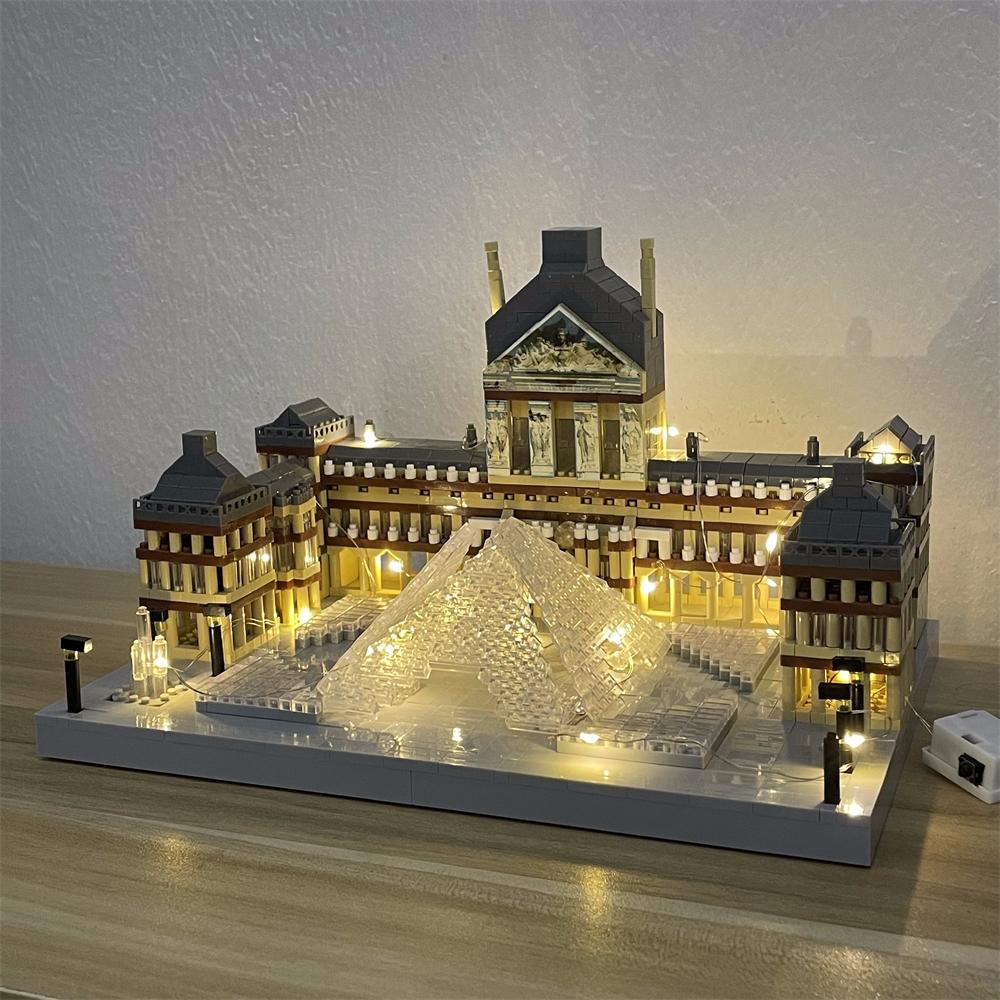 Weltberühmtes Architekturmodell Baustein-Set DIY Taj Mahal Louvre Eiffelturm Ideale Weihnachts- und Feiertagsgeschenke für Kinder