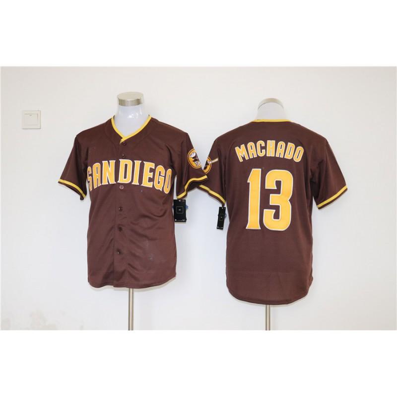 San Diego Padres Fan Fotbalový dres Unisex Vyšívaný Sportovní Top Pruhovaný Design Bavlněná Směs Podzimní Oblečení