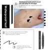 Fashion Double-Headed Stamps Eye Liner Quick Dry Waterproof Black Liquid Eyeliner Pencil Makeup Tool