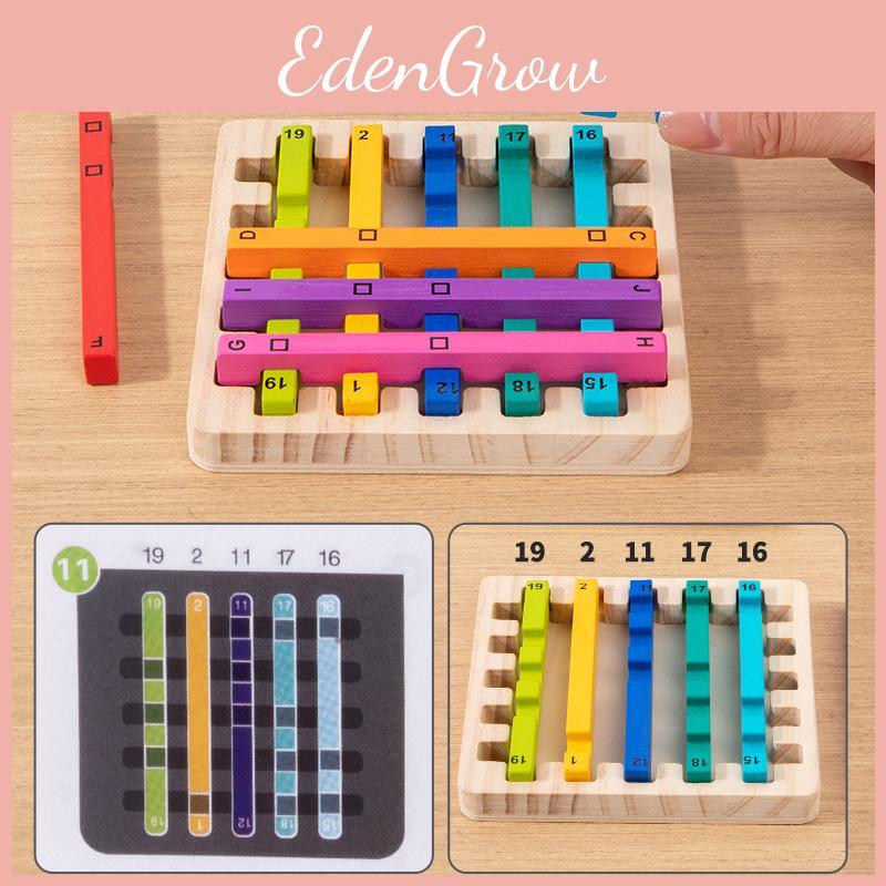 Wooden Rainbow Sticks Puzzle Toy For Kids Brain Teaser Logic Development And Educational Play