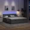 Enjoy a Restful Night S Sleep with This Ottoman Bed Set Including Mattresses and LED Lighting Dark Grey 160 X 200 Cm