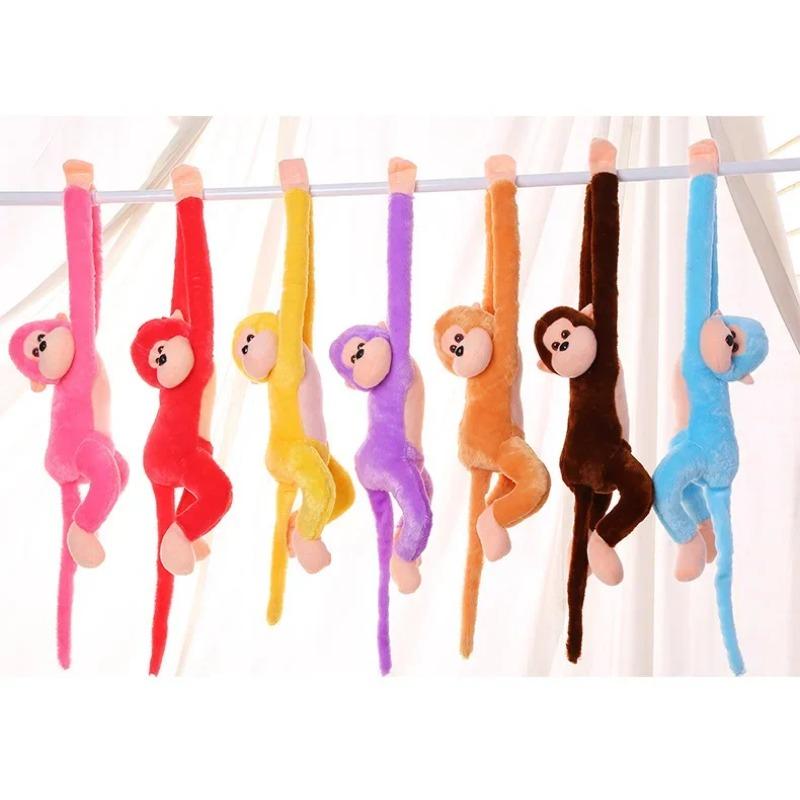1pc 60cm Long-Armed Monkey Plush Toy for Kids Stuffed Gibbon Cuddle Room Hanging-Decors Soothe Girl Gift Hanging Toys