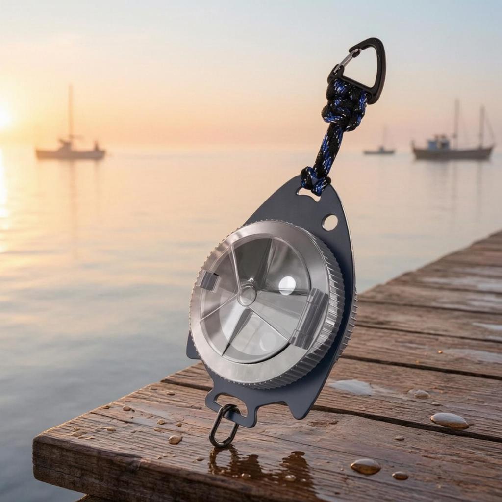 Fishing Leader and Hook Storage Box Portable Rotating Compartment Lightweight Tackle
