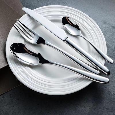 304 Stainless Steel Western Tableware Set: Thick Knife, Fork, Spoon, Dessert Spoon for High-End Restaurants and Luxury Hotels.